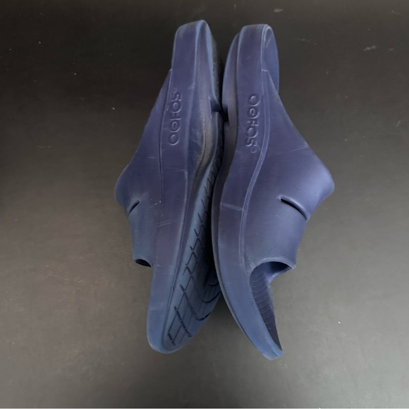 OOFOS OOAH Men's 11 Women’s 13 Navy Slide Sandal Comfort Slip-On Recovery Shoes - Picture 7 of 9